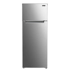 Magic Chef - Mini-réfrigérateur 2 portes de 7,4 pi³ en acier platine avec congélateur-Le réfrigérateur Magic Chef de 7,4 pi³ avec congélateur supérieur est le compromis idéal ou le réfrigérateur d'appoint parfait, plus spacieux qu'un mini-réfrigérateur, mais plus compact qu'un réfrigérateur domestique standard