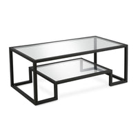 Hudson&Canal - Table basse rectangulaire Athena 45" L - Bronze noirci-Un design glamour pour votre salon, votre bureau et plus encore