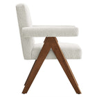 Modway Lyra Boucle Fabric Dining Room Chair - Ivory - 2 Pack-Assembly Required