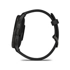 Garmin - Venu 3 - 45mm Lunette Gray en acier inoxydable avec boîtier noir et bracelet en silicone noir-Taille physique 45 x 45 x 12 mm; Convient aux poignets d'une circonférence de 135 à 200 mm