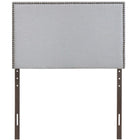 Modway Region Nailhead Upholstered Twin Headboard - Sky Grey-Nailhead trim