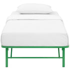 Modway Horizon Stainless Steel Twin Bed Frame - Green-Eliminates Need For Box Spring