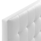 Modway Lily Upholstered Vinyl King Headboard - White-Fiberboard and plywood frame