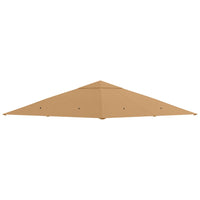 Outsunny 10' L x 10' W Square Gazebo Canopy Replacement UV Protected Top Cover - Beige-Durable and weather resistant extra tough polyester fabric with PA coating 