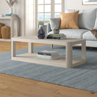 Hudson&Canal - Table basse rectangulaire Stellan 47" de largeur - Blanc aulne-Finition en blanc aulne aspect bois