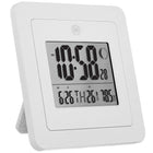 Marathon Digital Wall Clock with Day, Date, Week Number, Temperature, Alarm & Moon Phase - White (CL030049WH)-Features a large high quality display with enhanced contrast for maximum legibility.