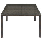 Modway - Conduit 47 po Terrasse extérieure Rotin en osier Table à manger, Brun-Cadre en aluminium revêtu en poudre