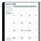 Blueline 2025-2026 Essential 16-Month Monthly Planner - 11" x 9-1/16" - Black - Bilingual-Tear-off corners