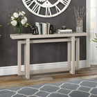 Hudson&Canal Breslow 55"W Console Table - Alder White-Finished in wood-look alder white
