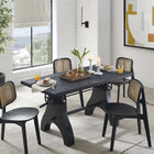 Modway Genuine 60" Crank Adjustable Height Dining Table and Computer Desk - Black-Iron-Plated Metal Base