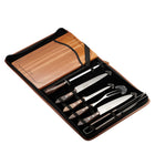 Tramontina - Churrasco Ensemble de découpe BBQ en acier inoxydable avec étui de transport - Planche en bois - Ensemble de couteaux - 8 pièces-8
