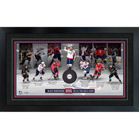 Alexander Ovechkin Washington Capitals 895 Goals with Puck - Framed Print - 30" x 18"-Premium nhl print