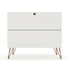 Manhattan Comfort Rockefeller 35.24" Mid-Century Modern Dresser - White-Perfect for Storage or Display Items. Anti Tip Kit Included.