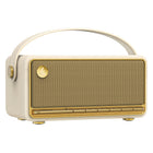 Edifier - Haut-parleur portable sans fil MP330 BT, audio Hi-Res, design rétro en bois, son stéréo de 20 W RMS – Ivoire-Diffusez l’audio de votre ordinateur par le port USB-C ou écoutez la musique stockée sur votre carte microSD sans utiliser de données mobiles