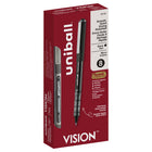 uni-ball Vision Rollerball Pens – 0.5mm – Black – 8 Pack  -Rollerball Pens