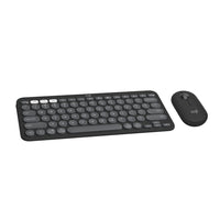 Logitech Pebble 2 Combo Wireless Keyboard & Mouse - Quiet - Portable - Customizable - Logi Bolt - Bluetooth - Graphite-Defy Boring: With a slim design, multiple colours and smarter tech, this keyboard and mouse from the Pebble 2 Collection lets you express your vibe and make your statement
