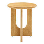 Modway Rivian Round Side Table - Oak-Weight Capacity: 77 lb