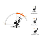 COUGAR Speeder One Mesh Reclining & Tilting Chair - Black-Plus-Size Wheels (75mm): The large wheels improve stability and come with a spoke sleeve to eliminate noise and reduce friction, allowing the Speeder One to glide smoothly and quietly across any surface