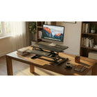 ALTIVA 32" Sit To Stand Height Adjustable Desk Riser converter - Black-Height Adjustment Range: 4.5"-20" (11.5cm - 51cm)
