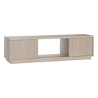 Hudson&Canal Dorian TV Stand for TV's up to 65" - Alder White-Features two fluted doors with enclosed open-storage cabinets