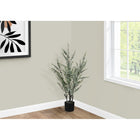 Monarch Specialties 44" Artificial Indoor Eucalyptus Tree - Floor - Black Pot-This indoor faux eucalyptus tree has adjustable stems featuring 1440 lush green leaves that boast a lifelike appearance