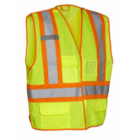 Forcefield Deluxe 5-Point Tear-Away Vest - Lime - Large / XL-100% Polyester Tricot body