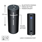 Ultimate Ears MEGABOOM 4 Portable Waterproof Bluetooth Speaker - Active Black-Enjoy 147 feet (45 meters) of wireless range and 3.28 feet (1 meter) of drop protection