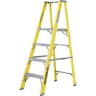 Featherlite 6500 Series 8' Industrial Heavy-Duty Fiberglass Platform Stepladder-Nominal Height: 8'