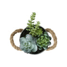 Monarch Specialties - 9361 Succulente Artificielle 7" de Haut - Pots en Métal Blanc - Ensemble de 2-Fabriquées à partir de matériaux de haute qualité, ces succulentes artificielles offrent un aspect réaliste qui capture la beauté des plantes vivantes sans nécessiter de soins ou d'entretien
