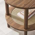Modway Torus Round Side Table - Walnut-Particleboard and MDF