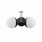 Modway Stellar 3-Light Semi-Flush Ceiling Light - Opal/Polished Nickel-Modern 3-Light Ceiling Light