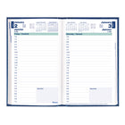 Blueline - 2026 Agenda quotidien Traditional Couverture rigide - 8 po x 5 po - Bleu - Bilingue-Reliure par collage avec couverture rigide d'aspect lézard