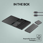 Logitech Casa Pop-Up Desk - Classic Chic-Sustainability: Plastic parts in Casa Pop-Up Desk include certified post-consumer recycled plastic (Touchpad: minimum 62%, Keyboard: minimum 47%, Book: minimum 44%) 