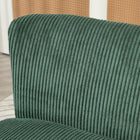 HOMCOM - Canapé loveseat 46 po avec pieds en bois - vert-Quatre pieds en bois de caoutchouc garantissent une solidité fiable lors de l'utilisation 