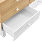 Modway Nolia 6-Drawer Color Block Dresser - Oak White-8