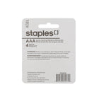 Staples Tech AAA Alkaline Battery - 4 Pack-Pack Size: 4 Pack