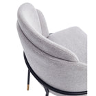 Manhattan Comfort - Lot de 2 chaises de salle à manger modernes Flor 22,83 po en tissu sergé gris-22,44 po L x 23 po l x 31,89 po H