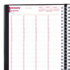 Brownline - 2026 Agenda de rendez-vous quotidien pour 4 personnes - 11 po x 8-1/2 po - Noir - Anglais-50 % de papier recyclé post-consommation