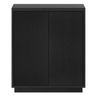 Hudson&Canal Alston 28"W Accent Cabinet - Black Grain-Features two swing-out doors and an adjustable center shelf