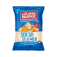 Covered Bridge Potato Chips Sea Salt - Kettle Cooked - 60g - 24 Pack-Kettle cooked