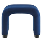 Modway - Koda Performance Velvet Tabouret en cascade - Noir Bleu Nuit-Assemblée requise