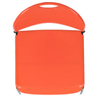 Flash Furniture HERCULES Series Orange Ultra-Compact Stack Chair with Black Powder Coated Frame-No-Fade Infused Polypropylene Material
