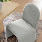 Modway - Junia Boucle Tapis Fauteuil à manger sans accoudoir en arc - Gris colombe-Conception entièrement assemblée