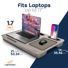 ShoppingAll Lap Desk - Grey-The dual bolster cushions provide extra comfort on your lap and can be used as a nice pillow whenever you’re tired