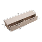 Manhattan Comfort Jodie 68.9" Mid-Century Modern TV Stand - Whitewashed Oak-Includes 2 Fluted Storage Drawers 