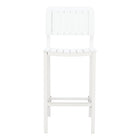 Zuo Kayu Barstool - White-Stackable for space saving storage