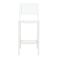Zuo Kayu Barstool - White-Stackable for space saving storage