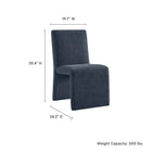 Modway Emory Fabric Upholstered Dining Side Chair - Slate Blue-Dense Foam Padding