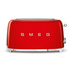 SMEG 4-slice Long Slot Retro Toaster - Red-10 different toasting levels for best results, defrost function, reheat function, bagel function to toast only one side of the slice