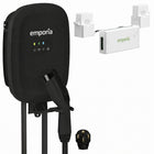 Emporia Classic Level 2 40A NEMA Plug J1772 EV Charger and Vue 3 2-Phase Load Management Bundle - Black-Powersmart load management automatically adjusts ev charging rate to keep total electrical usage within system limits while allowing the sum of breakers to exceed panel service rating for optimized energy distribution
